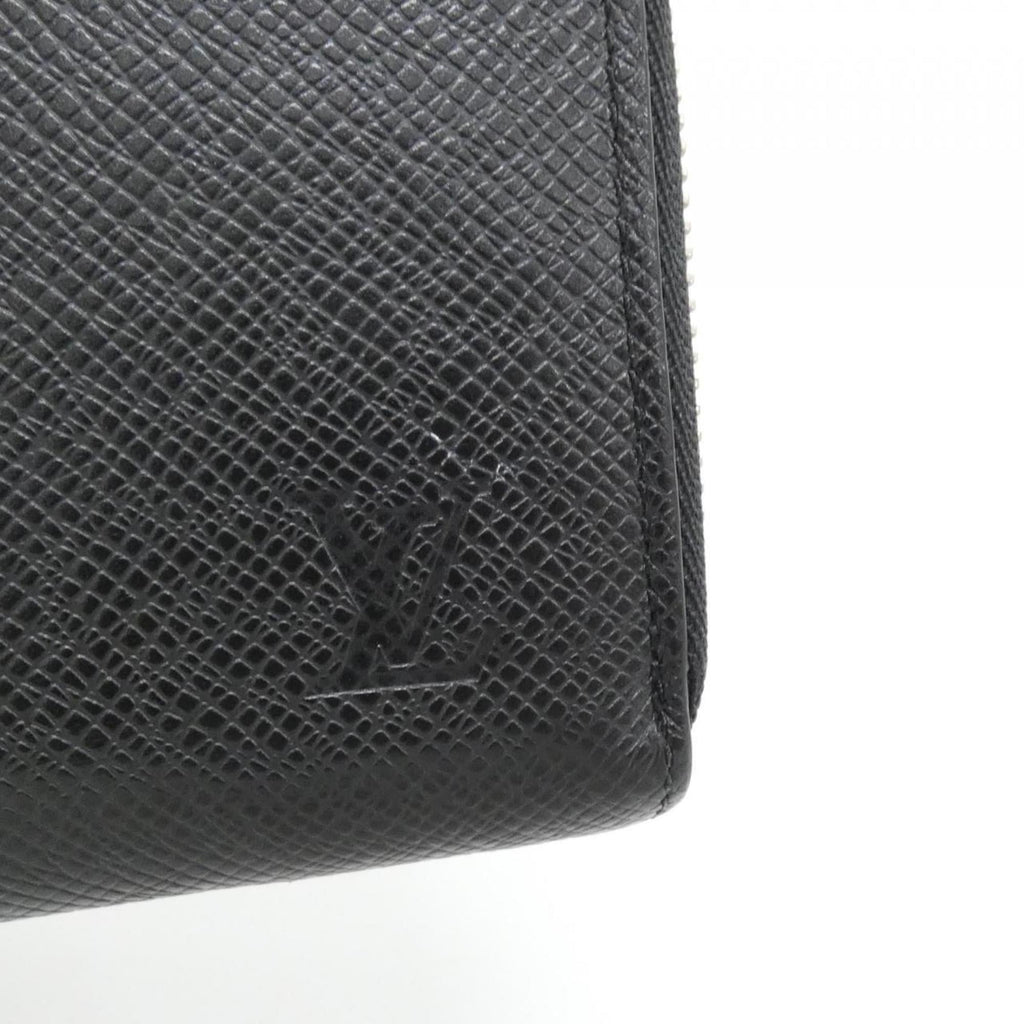 Louis Vuitton Black Leather Long Wallet (Bi-Fold) (Pre-Owned)