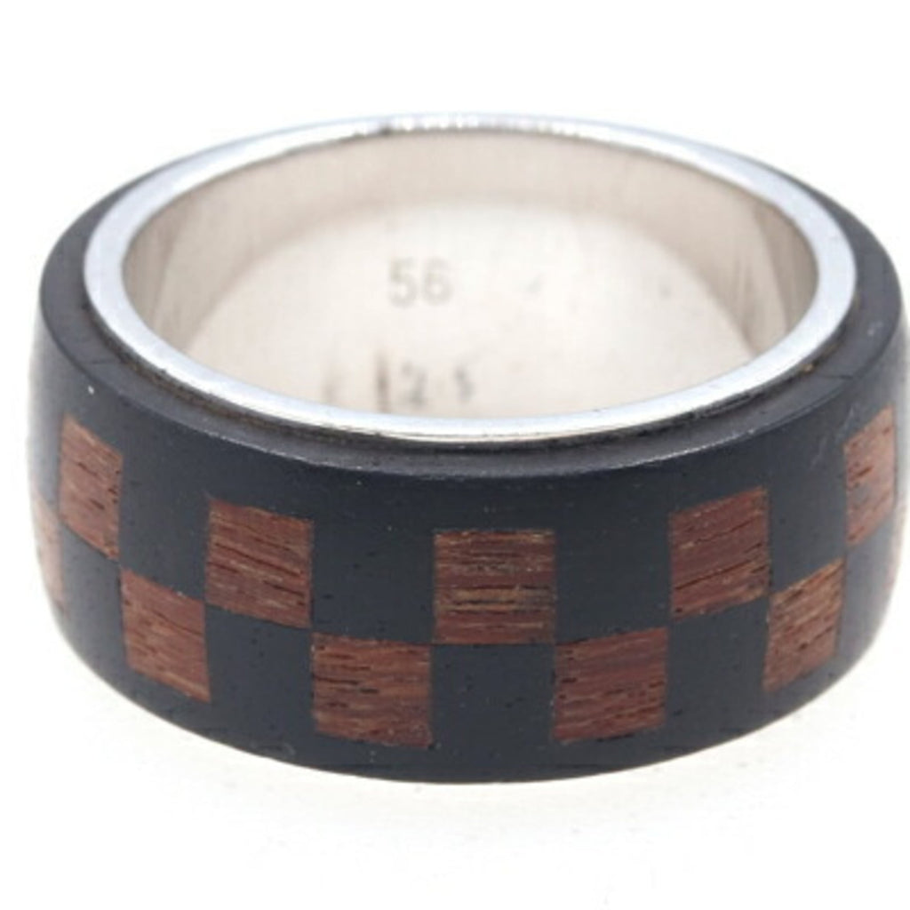 Louis Vuitton Metal Wood Band Ring (Pre-Owned)