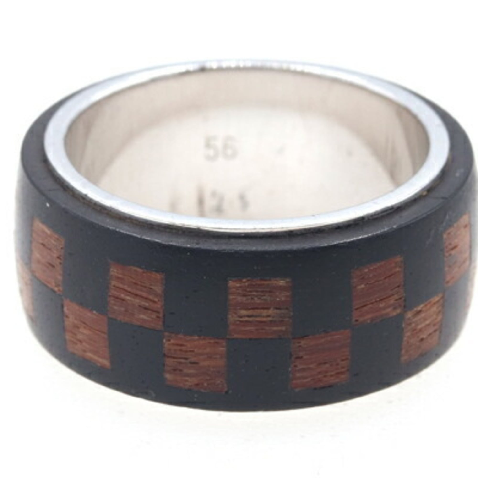 Louis Vuitton Metal Wood Band Ring (Pre-Owned)