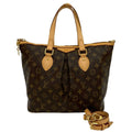 Louis Vuitton Brown Leather Pvc Handbag Shoulder Bag (Pre-Owned)