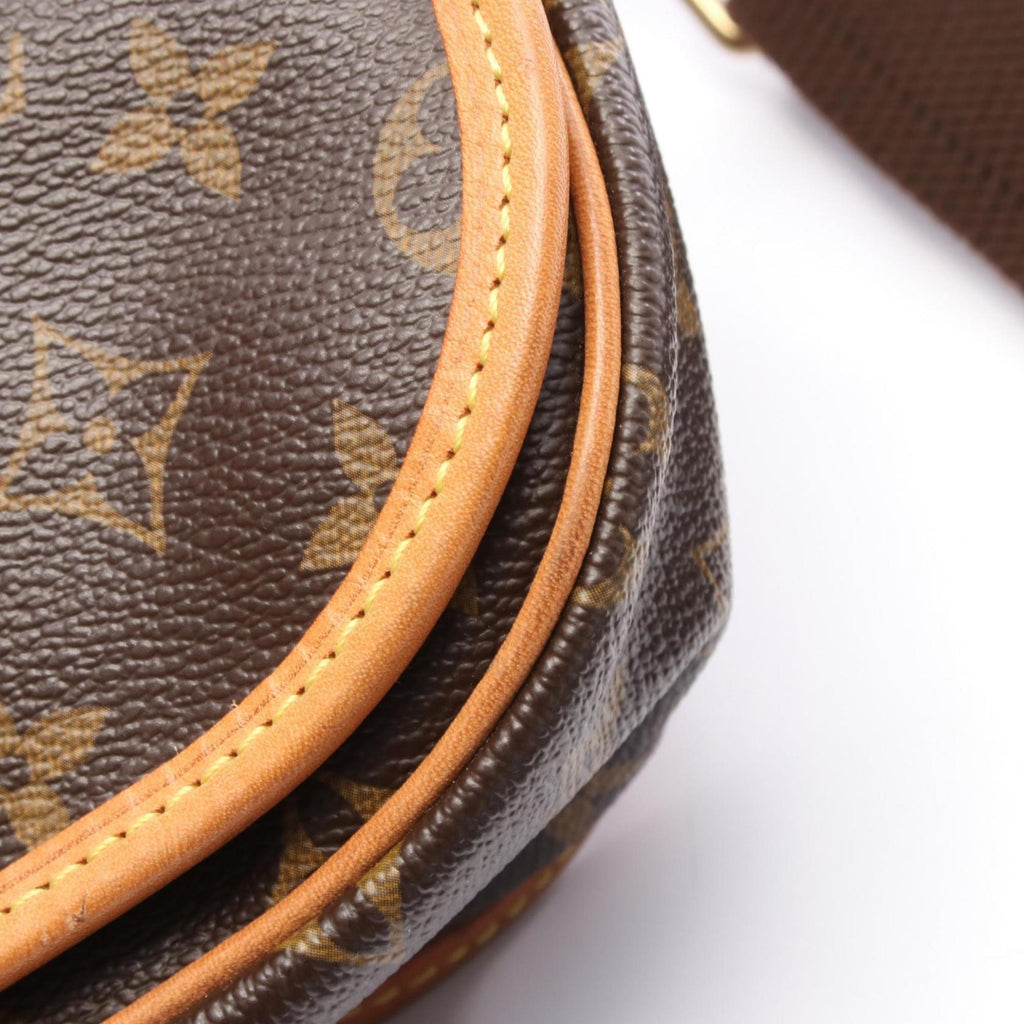 Louis Vuitton Brown Coated Canvas Leather Shoulder Bag (Pre-Owned)
