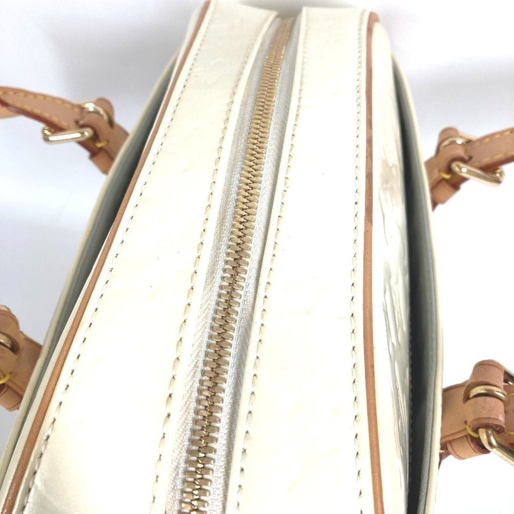 Louis Vuitton Pearl White Monogram Vernis Handbag Shoulder Bag Tote Bag (Pre-Owned)