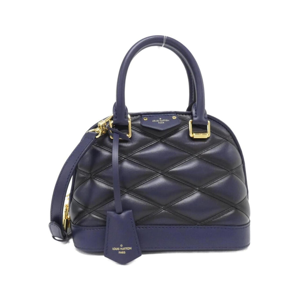 Louis Vuitton Navy Leather Handbag (Pre-Owned)