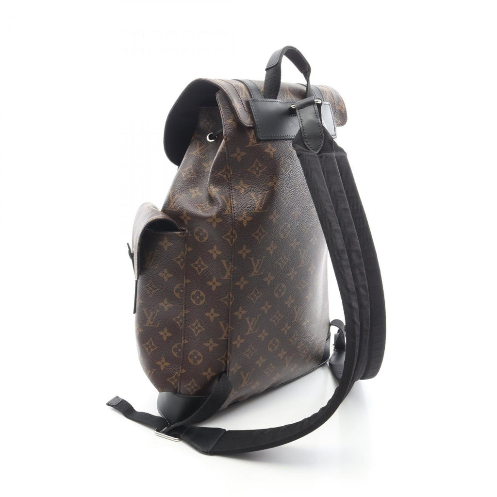 Louis Vuitton Black Brown Monogram Macassar Coated Canvas Leather Backpack (Pre-Owned)