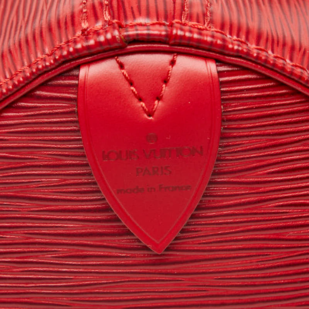 Louis Vuitton Castilian Red Leather Boston Bag Handbag (Pre-Owned)