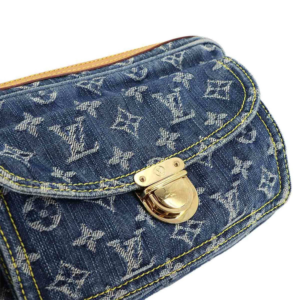 Louis Vuitton Blue Monogram Denim Fanny Pack Pouch Sling Bag (Pre-Owned)