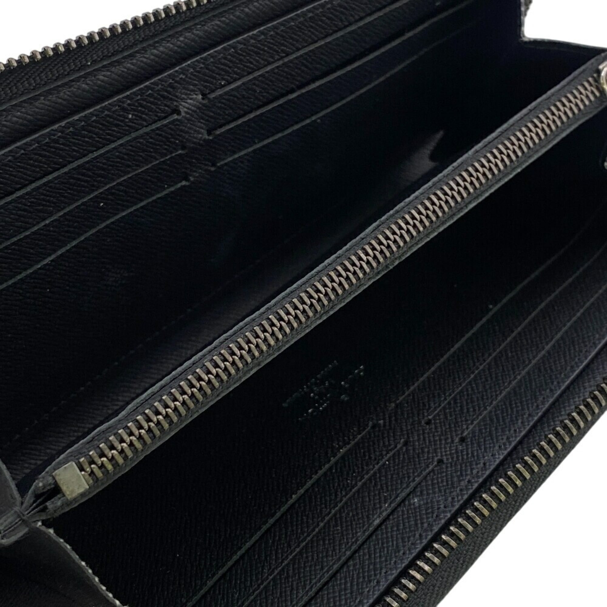 Louis Vuitton Black Leather Long Wallet (Bi-Fold) (Pre-Owned)