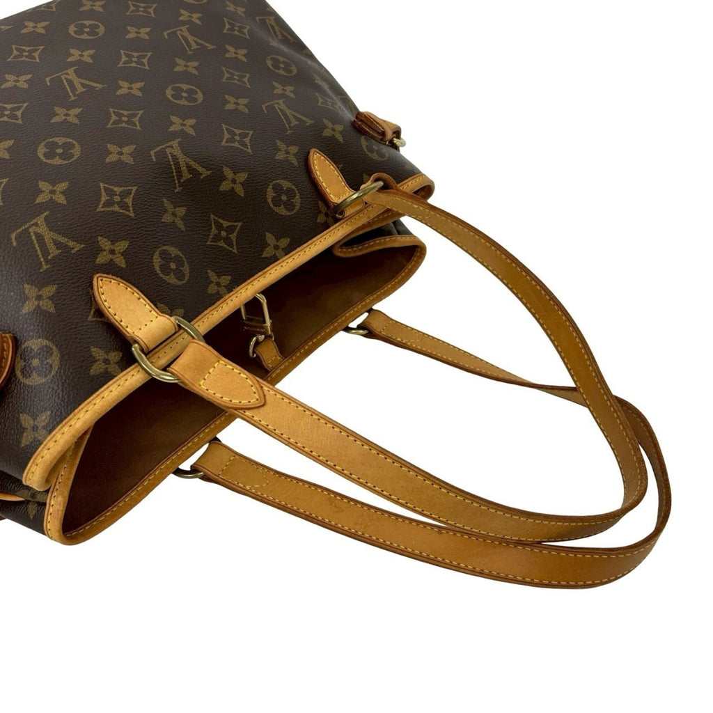 Louis Vuitton Brown Leather Pvc Handbag Tote Bag (Pre-Owned)