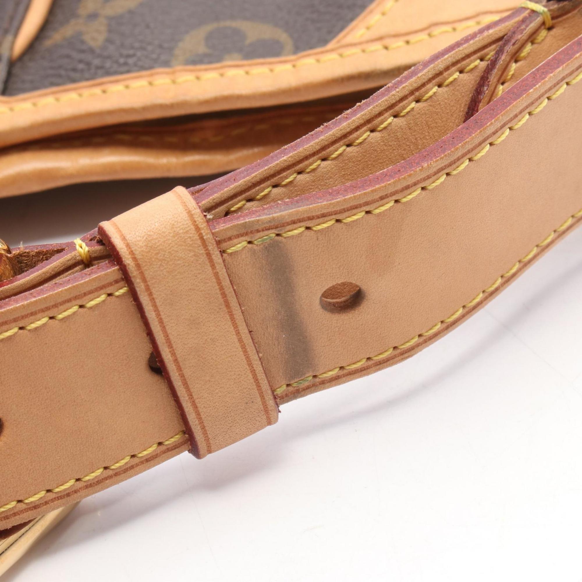 Louis Vuitton Brown Coated Canvas Leather Shoulder Bag (Pre-Owned)