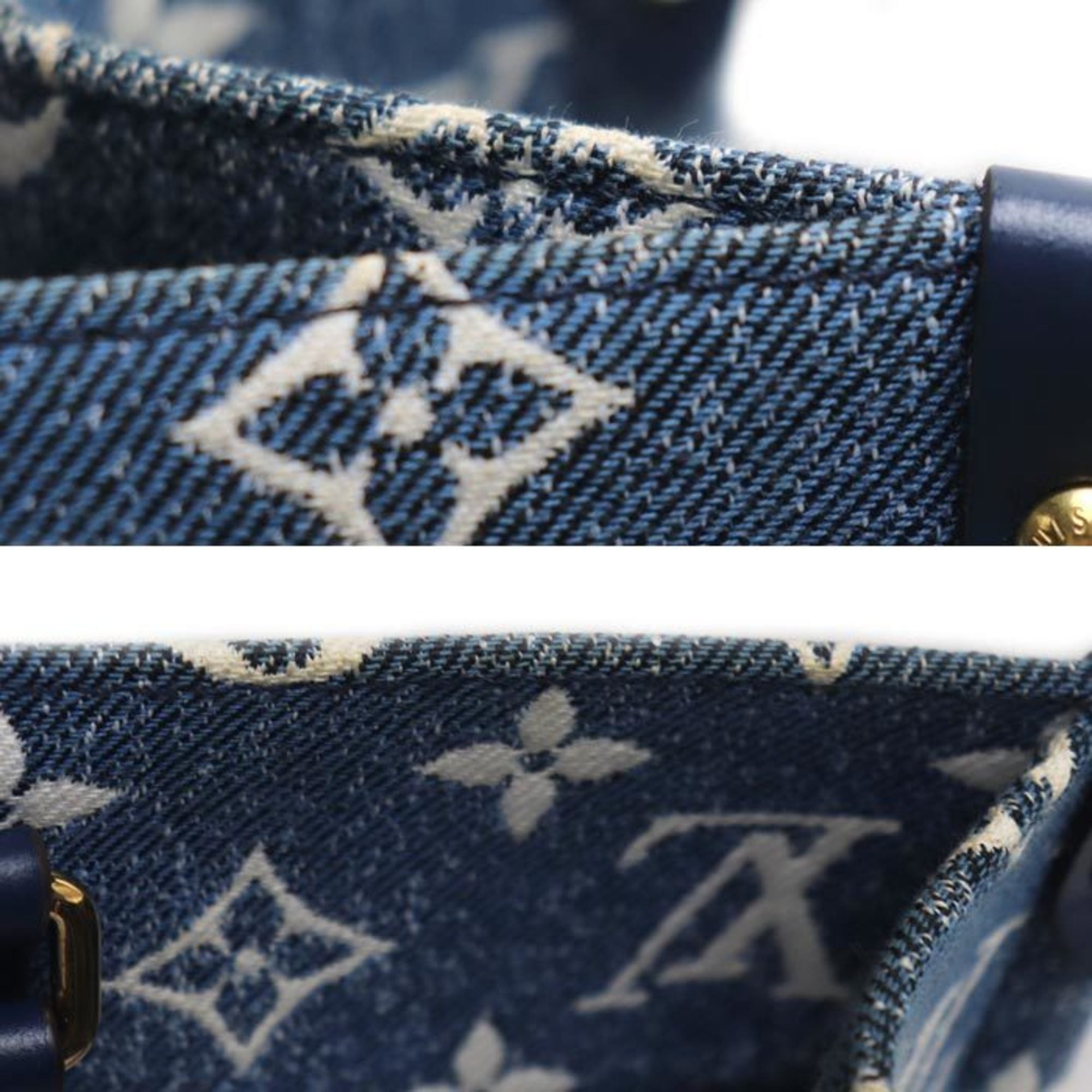 Louis Vuitton Blue Denim Shoulder Bag (Pre-Owned)