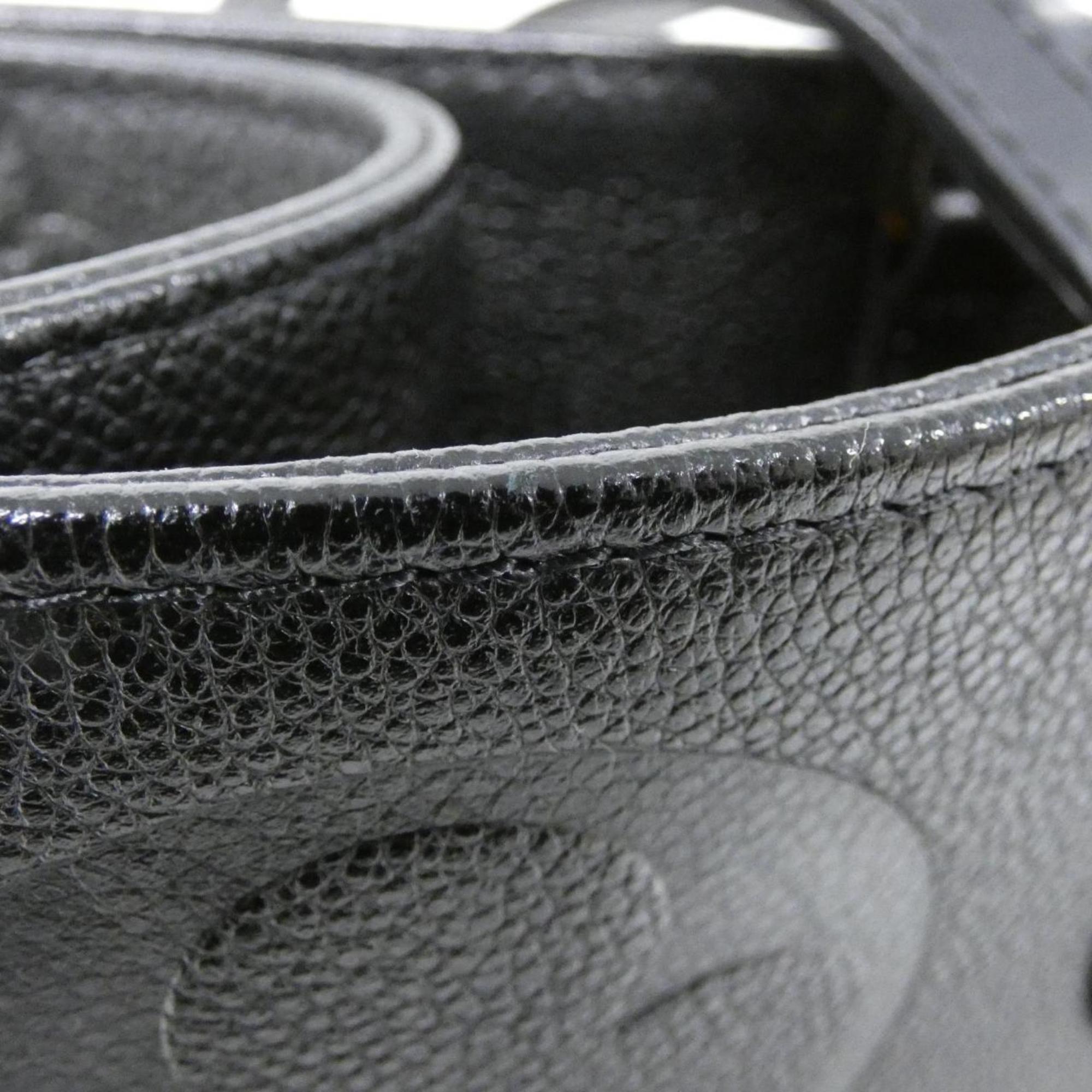Louis Vuitton Black Leather Handbag (Pre-Owned)
