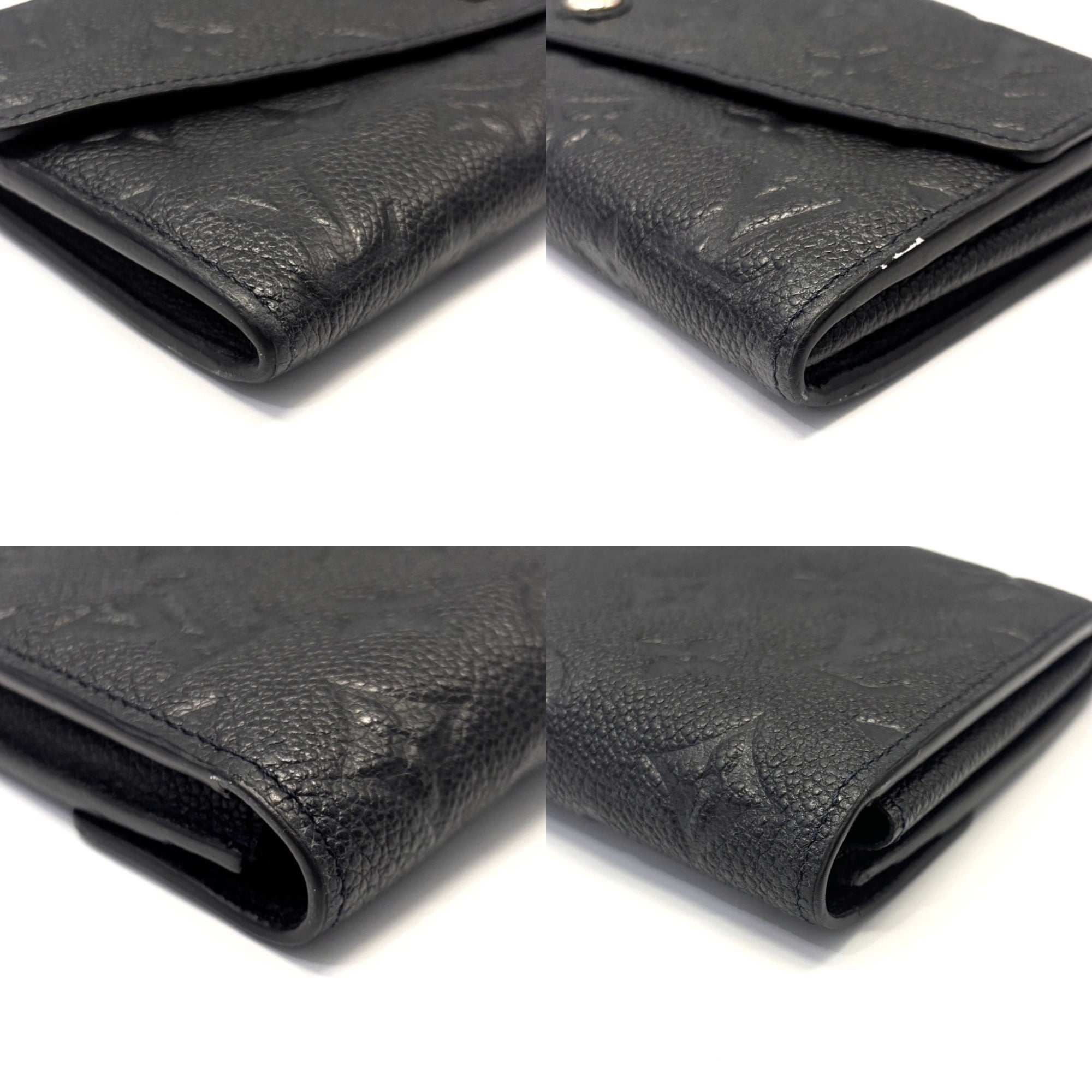Louis Vuitton Black Infini Monogram Monogram Empreinte Long Wallet (Bi-Fold) (Pre-Owned)