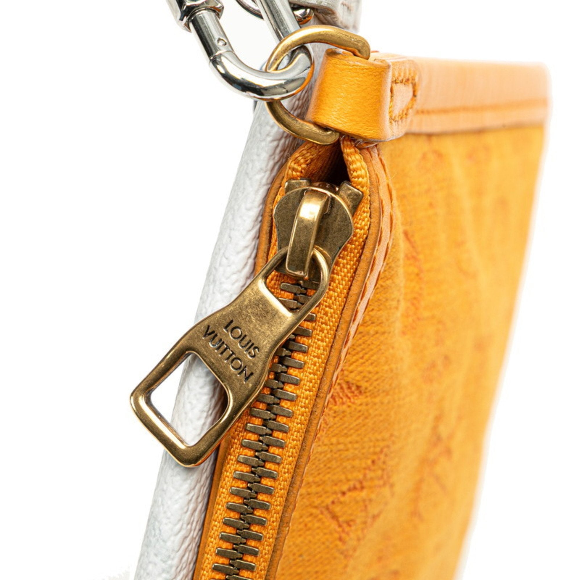 Louis Vuitton Gray Orange Pvc Canvas Shoulder Bag (Pre-Owned)