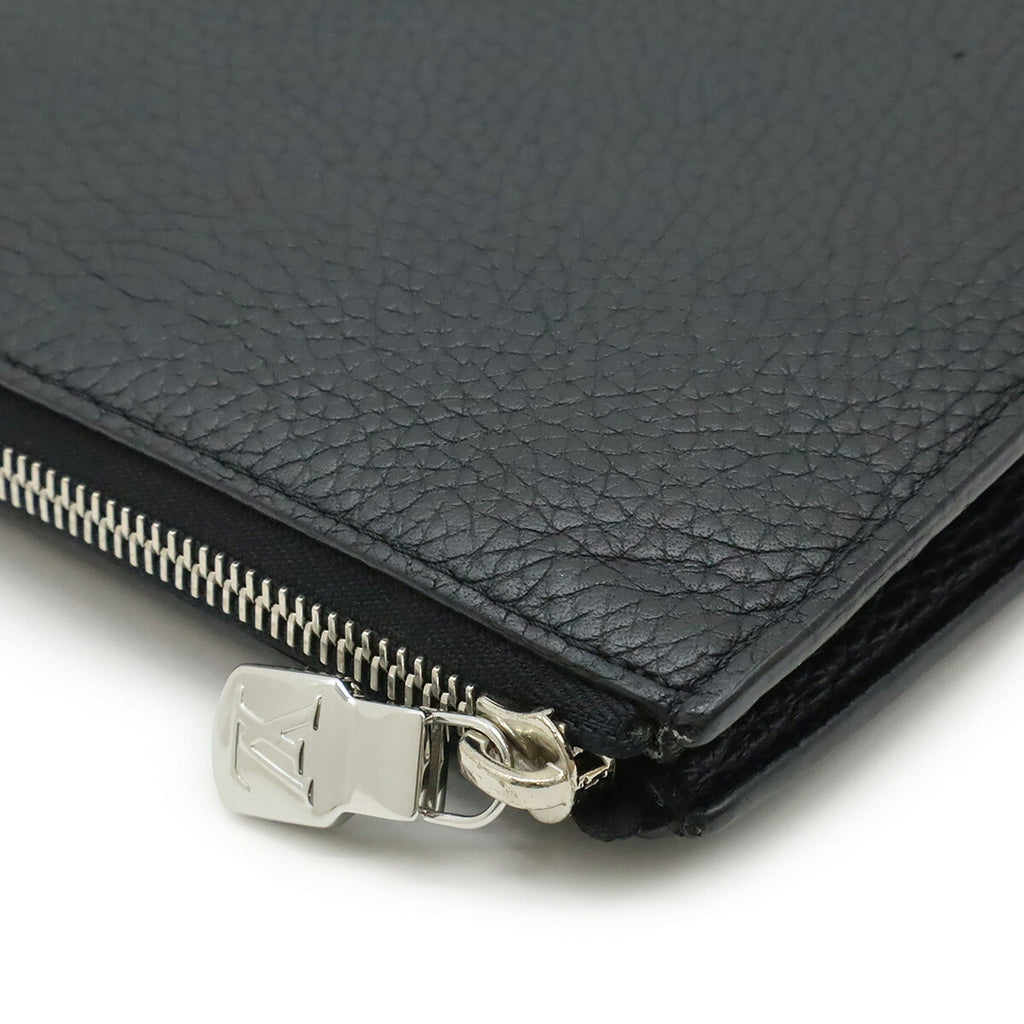 Louis Vuitton Black Noir Leather Clutch Bag Pochette (Pre-Owned)