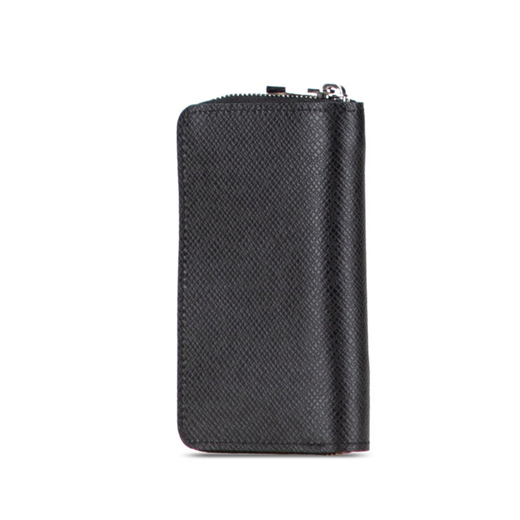 Louis Vuitton Taiga Ardoise Black Leather Coin Purse/Coin Case (Pre-Owned)