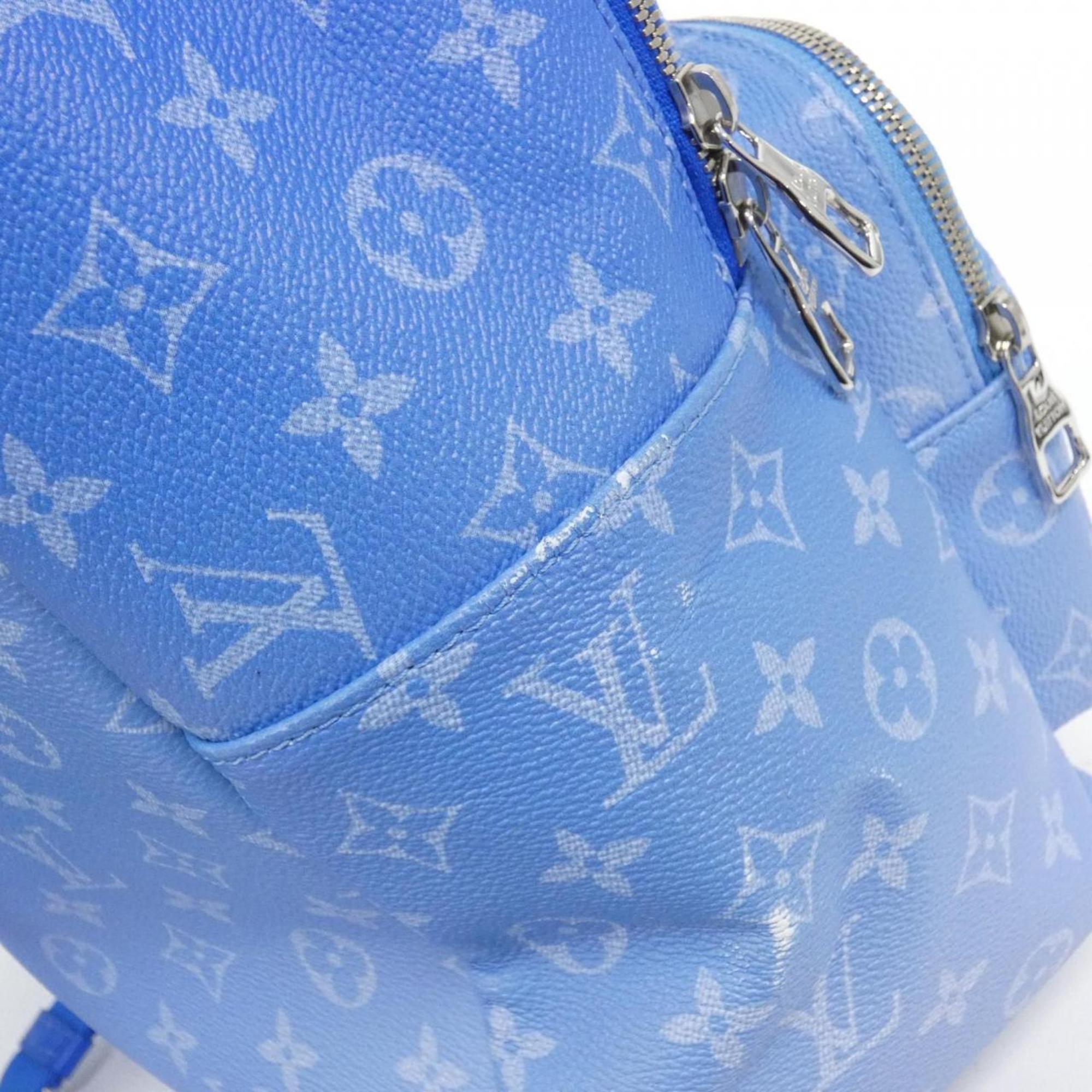 Louis Vuitton Blue Coated Canvas Backpack (Pre-Owned)