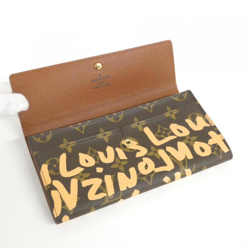 Louis Vuitton Brown Coated Canvas Long Wallet (Bi-Fold) (Pre-Owned)