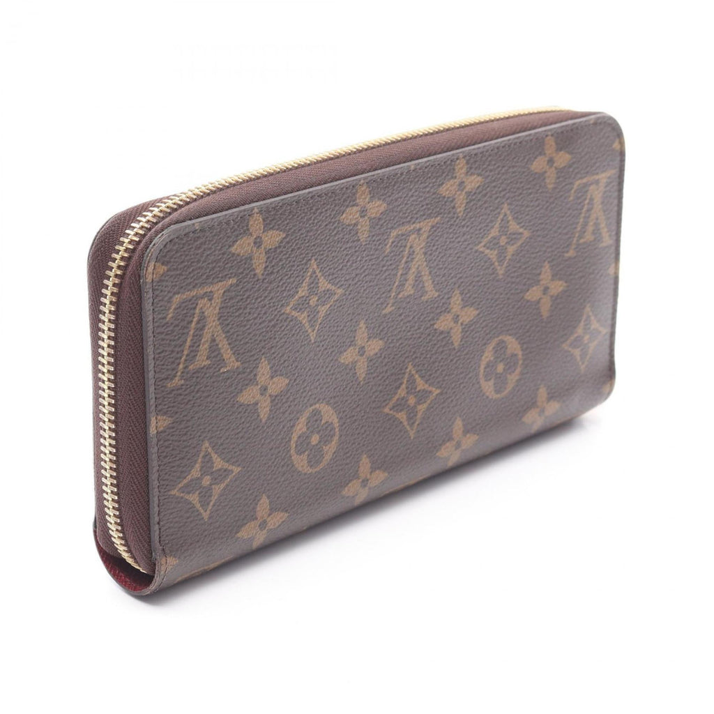 Louis Vuitton Brown Fuchsia Pink Coated Canvas Long Wallet (Bi-Fold) (Pre-Owned)