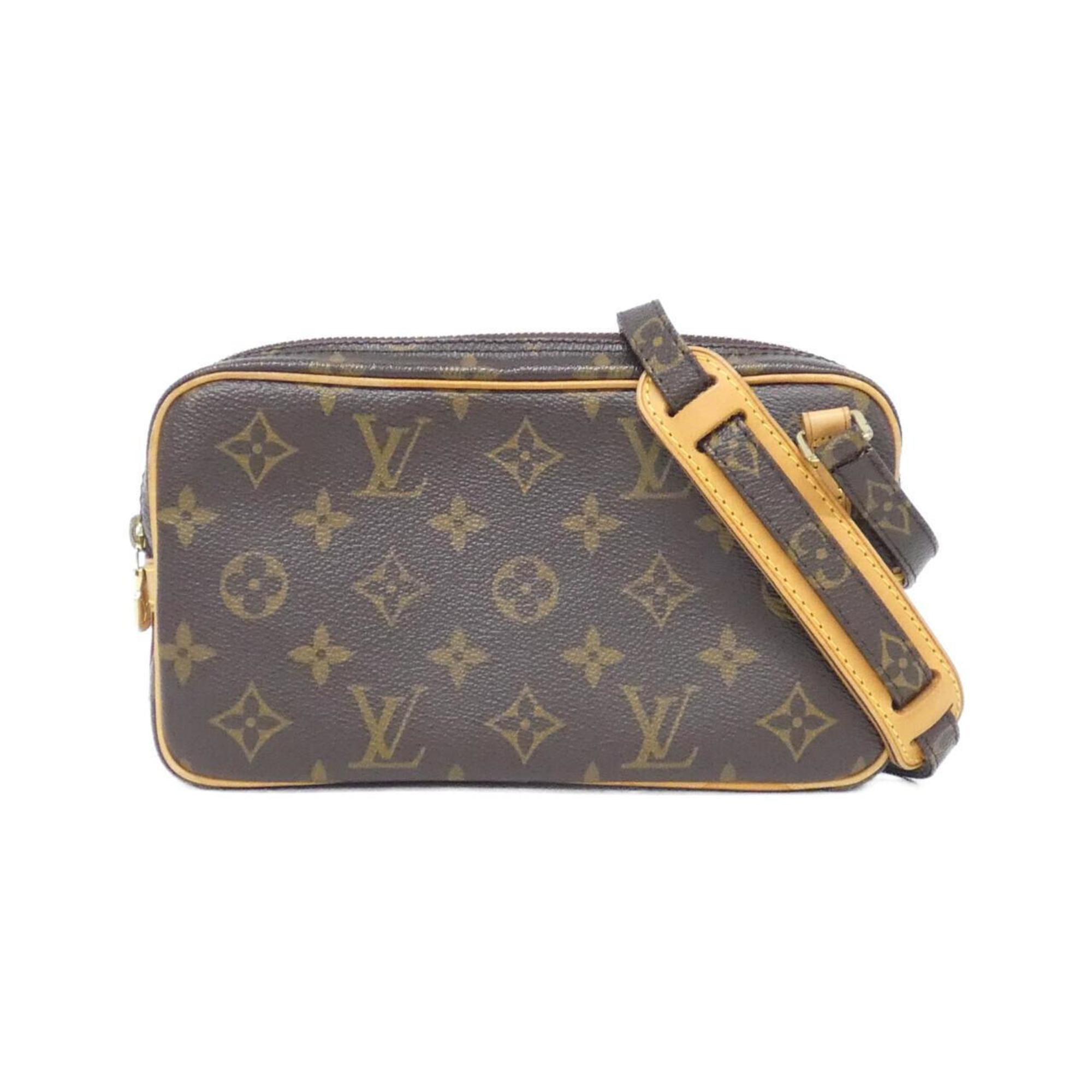 Louis Vuitton Brown Coated Canvas Shoulder Bag (Pre-Owned)