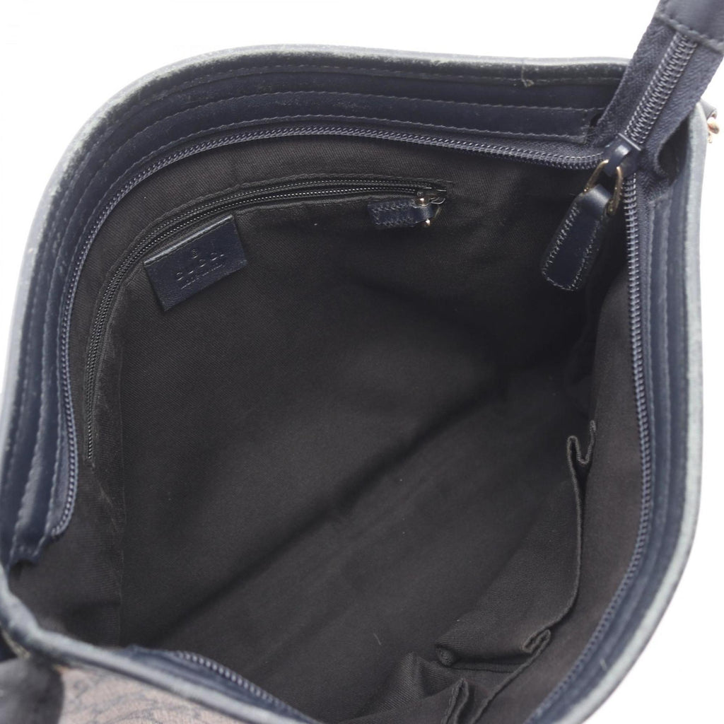 Zip Top Messenger Bag GG Coated Canvas Medium