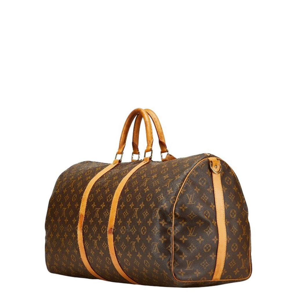 Louis Vuitton Monogram Brown Pvc Leather Boston Bag Shoulder Bag (Pre-Owned)