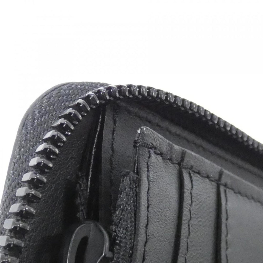 Louis Vuitton Black Leather Long Wallet (Bi-Fold) (Pre-Owned)