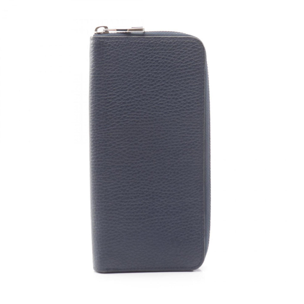 Louis Vuitton Navy Leather Long Wallet (Bi-Fold) (Pre-Owned)