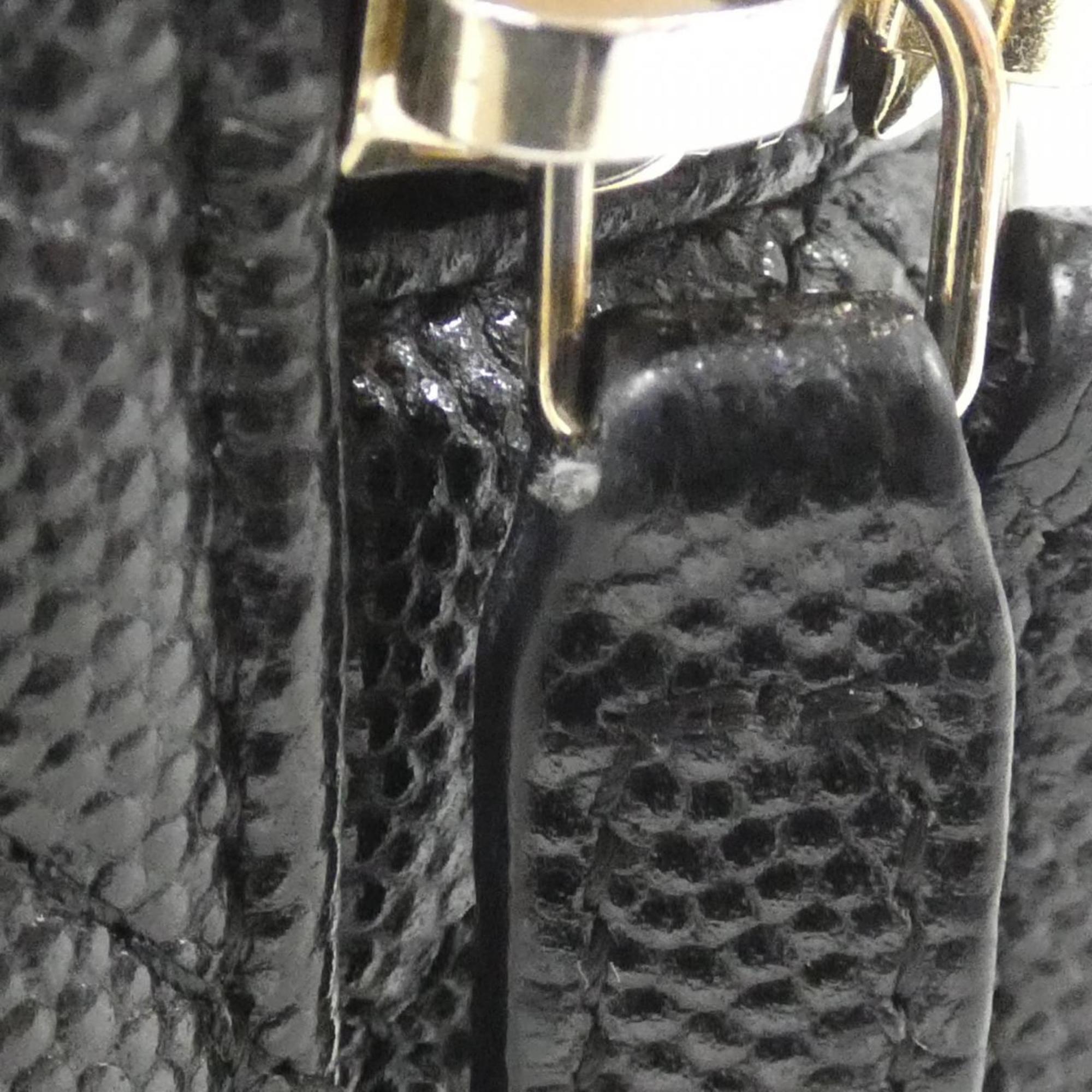 Vertical Classic Vanity Case with Chain Quilted Caviar Small