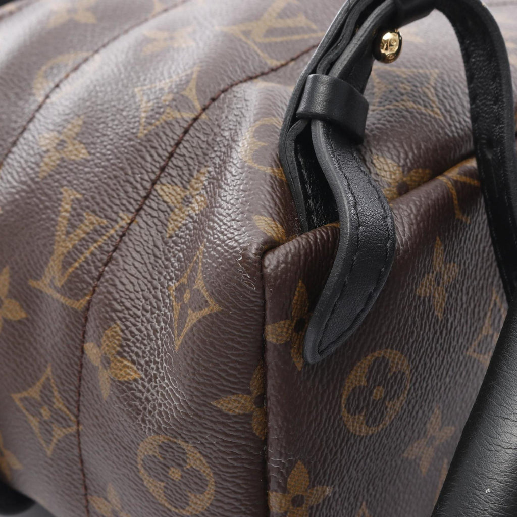 Louis Vuitton Black Brown Pvc Coated Canvas Leather Backpack (Pre-Owned)