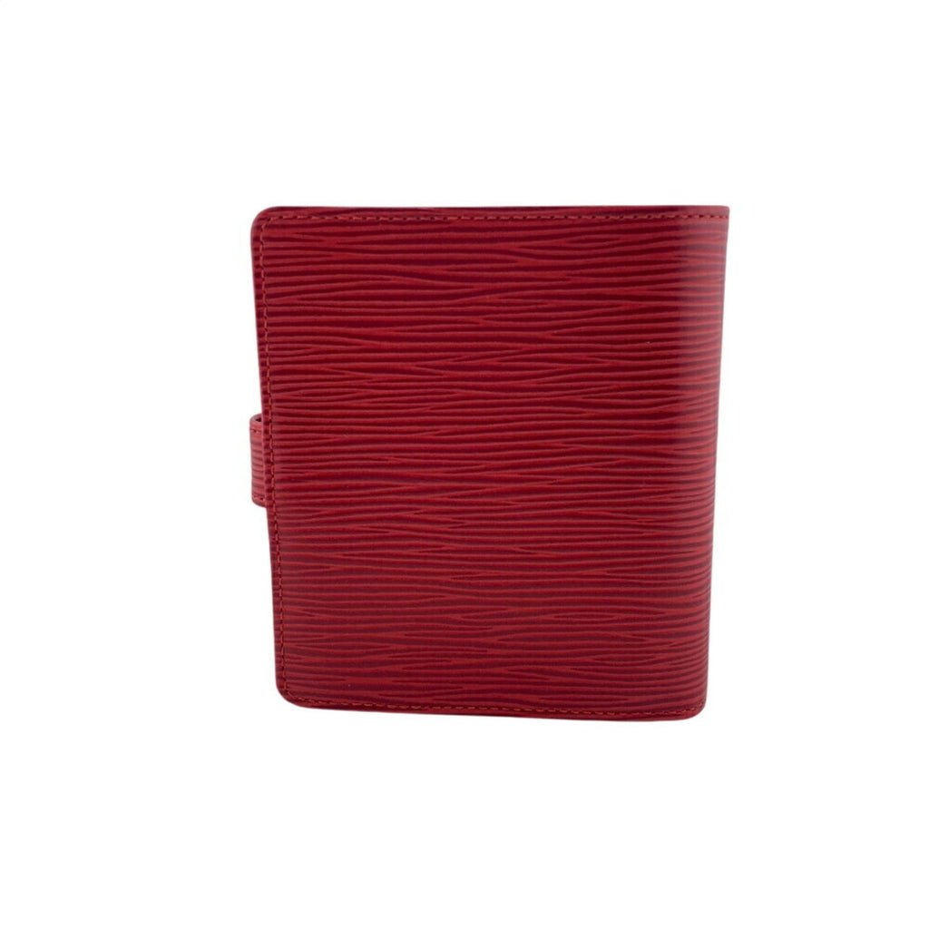 Louis Vuitton Castilian Red Red Color Leather Wallet (Bi-Fold) (Pre-Owned)