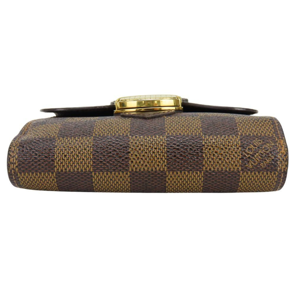 Louis Vuitton Brown Damier Canvas Ebene Damier Canvas Wallet (Tri-Fold) (Pre-Owned)