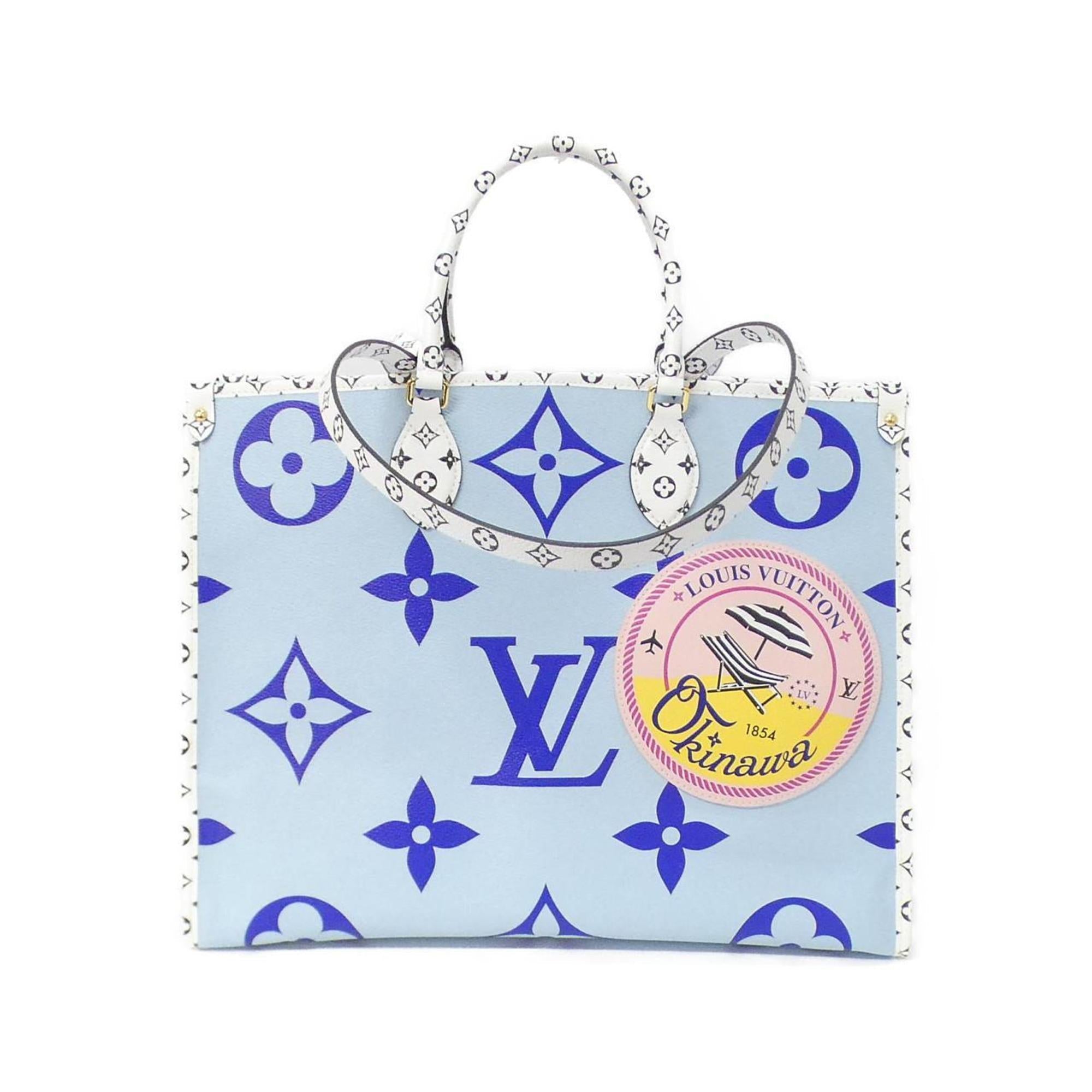Louis Vuitton Blue Coated Canvas Handbag (Pre-Owned)