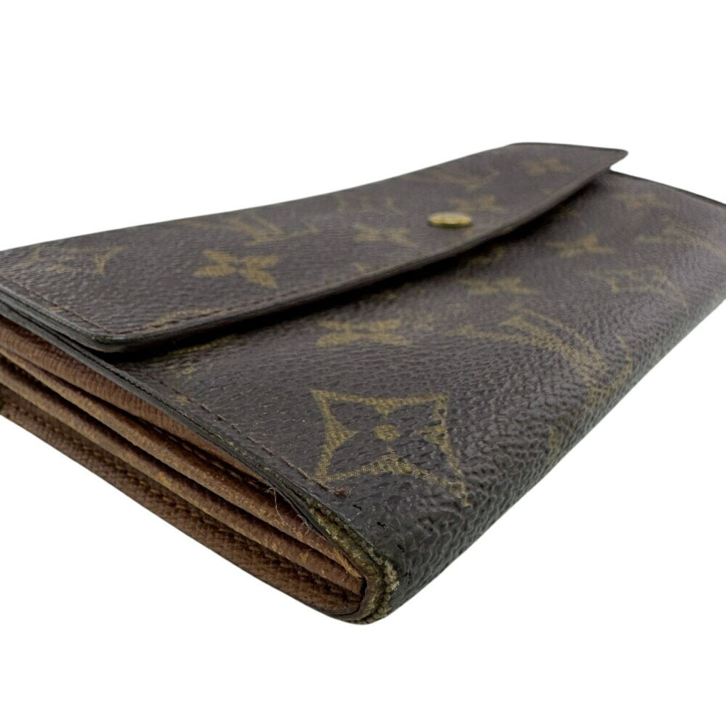 Louis Vuitton Monogram Brown Leather Wallet (Bi-Fold) (Pre-Owned)