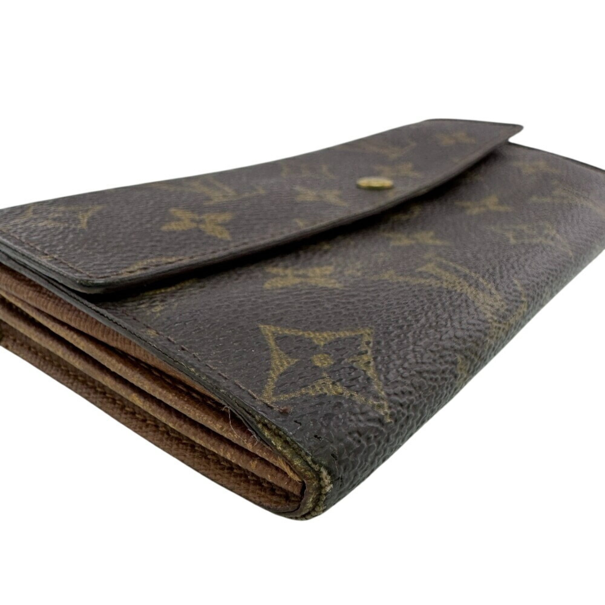 Louis Vuitton Monogram Brown Leather Wallet (Bi-Fold) (Pre-Owned)
