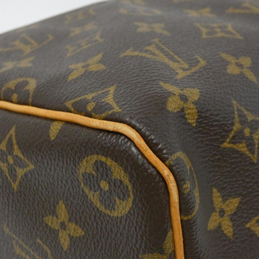 Louis Vuitton Monogram Brown Coated Canvas Boston Bag (Pre-Owned)
