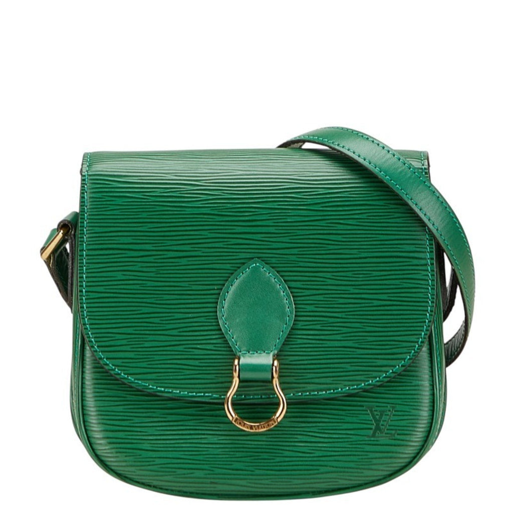Louis Vuitton Epi Borneo Green Leather Shoulder Bag (Pre-Owned)