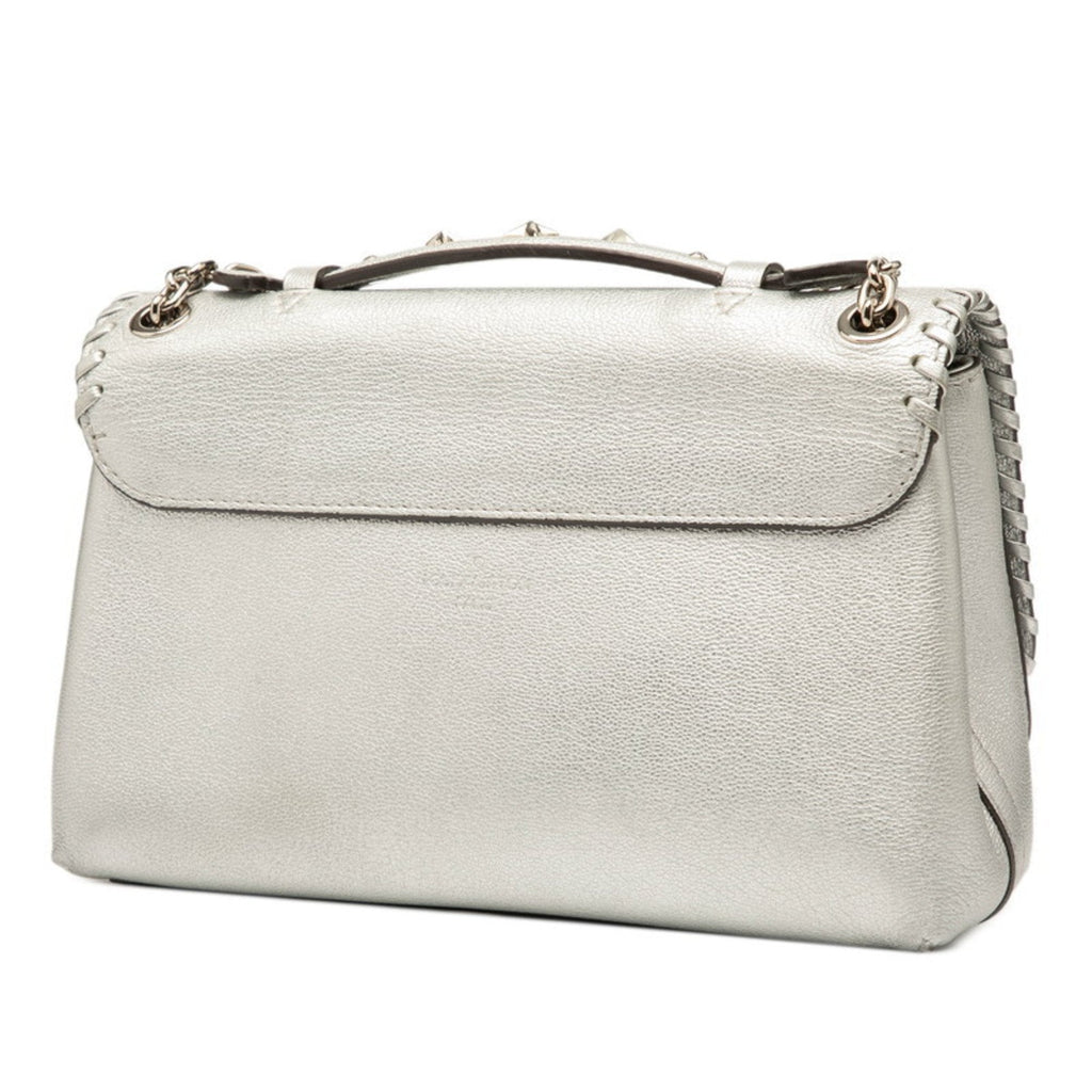 Louis Vuitton Argent Silver Leather Shoulder Bag (Pre-Owned)