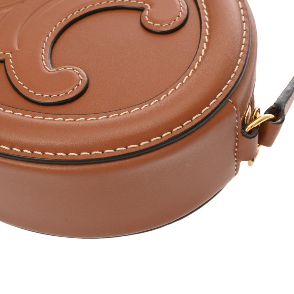 Triomphe Oval Crossbody Bag Leather