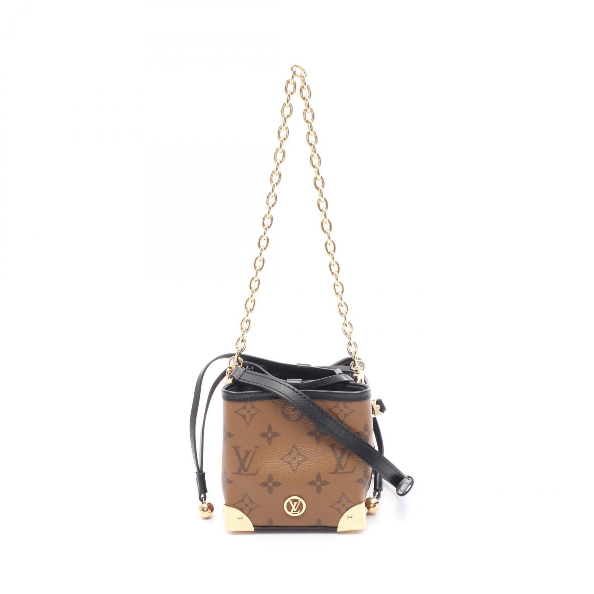 Louis Vuitton Black Brown Monogram Reverse Coated Canvas Shoulder Bag (Pre-Owned)