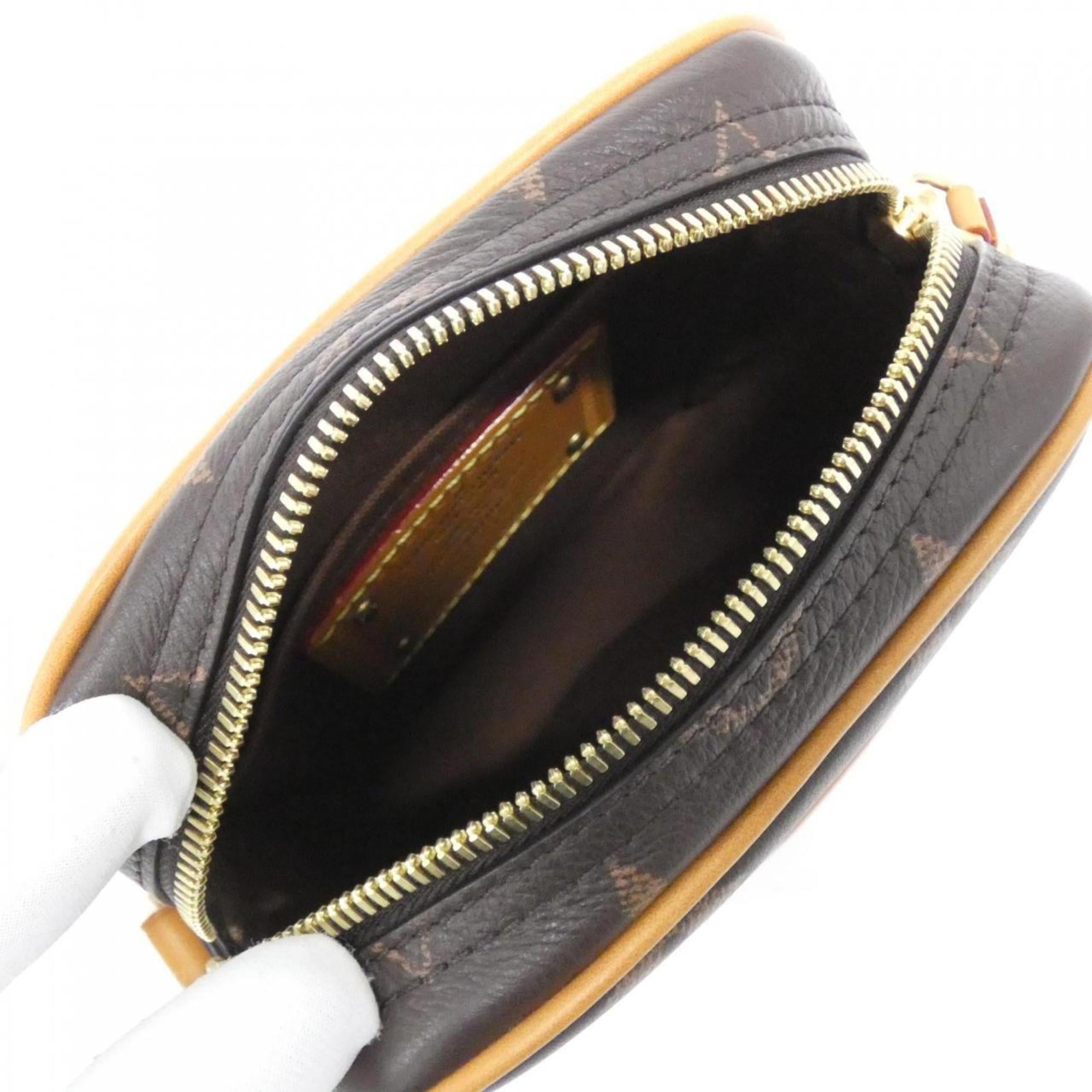 Louis Vuitton Monogram Marron Leather Shoulder Bag (Pre-Owned)
