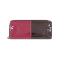 Louis Vuitton Dark Brown Magenta Pink Leather Long Wallet (Bi-Fold) (Pre-Owned)