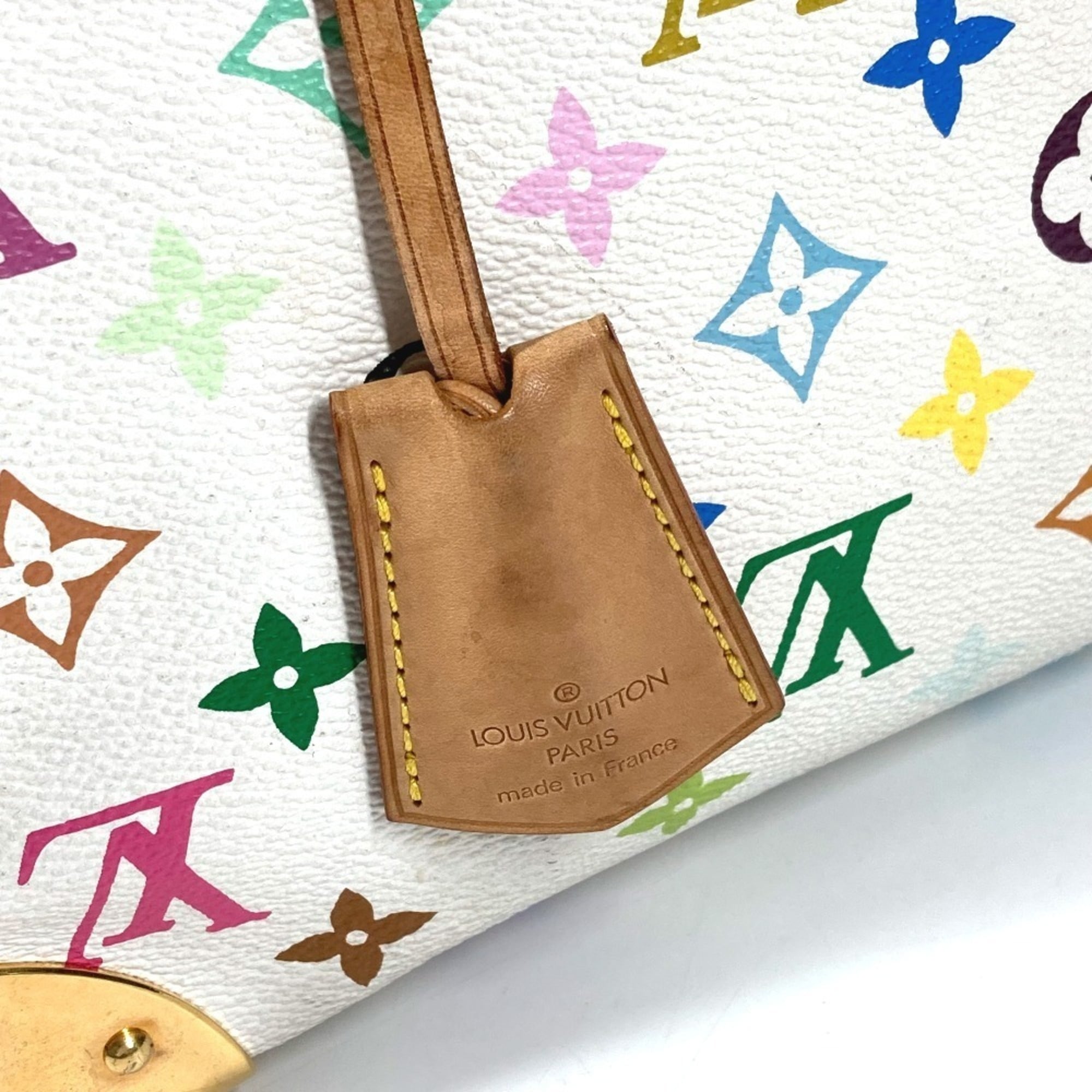 Louis Vuitton Monogram Multicolore Blanc White Monogram Multicolore Boston Bag Handbag (Pre-Owned)