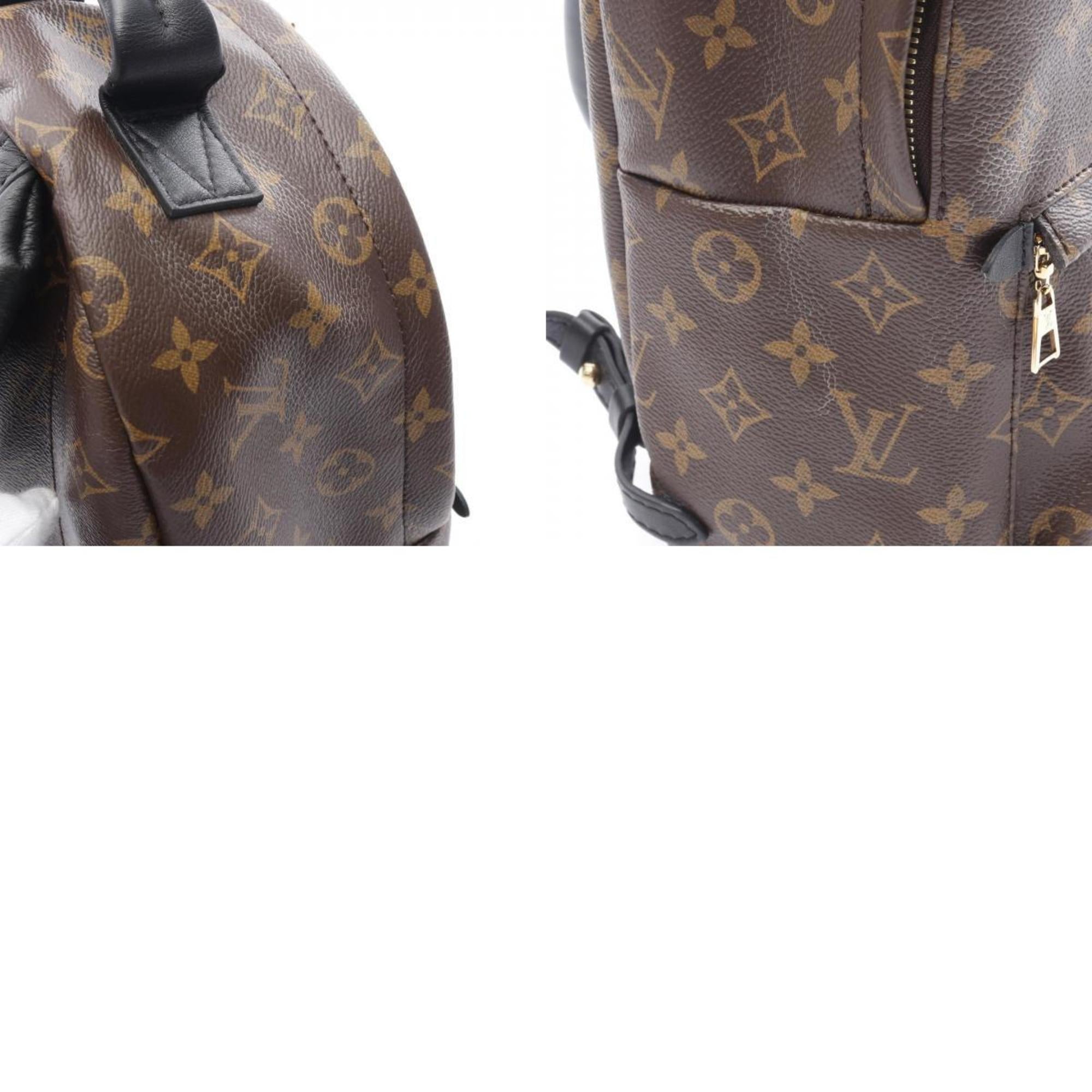 Louis Vuitton Black Brown Pvc Coated Canvas Leather Backpack (Pre-Owned)