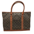 Louis Vuitton Monogram Brown Leather Tote Bag (Pre-Owned)