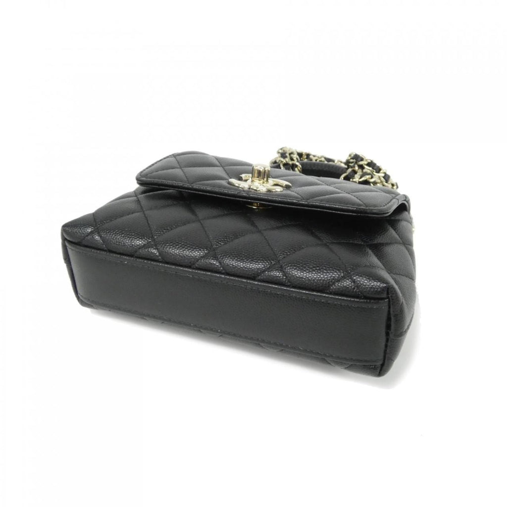 Coco Top Handle Bag Quilted Caviar Extra Mini