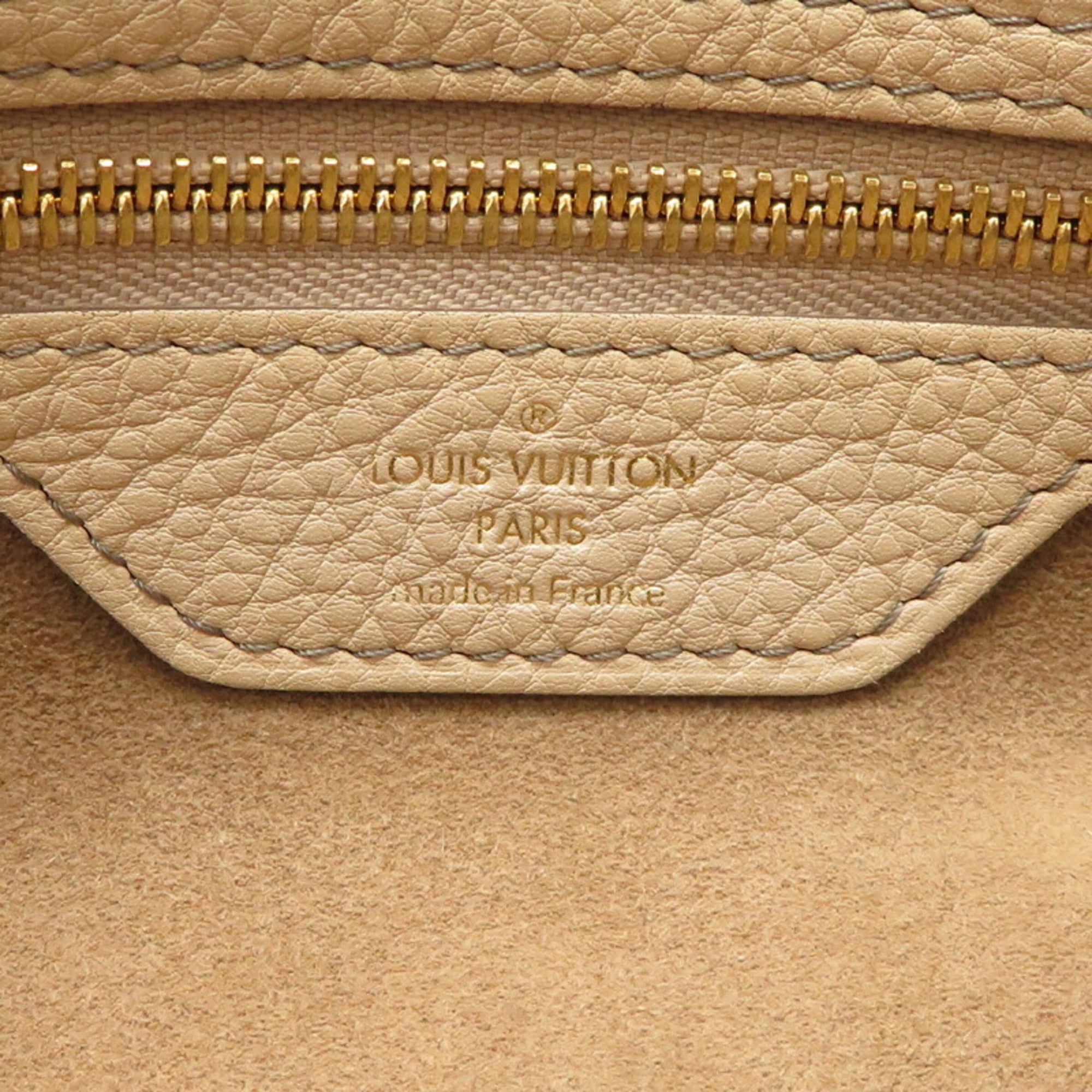 Louis Vuitton Beige Monogram Leather Handbag (Pre-Owned)
