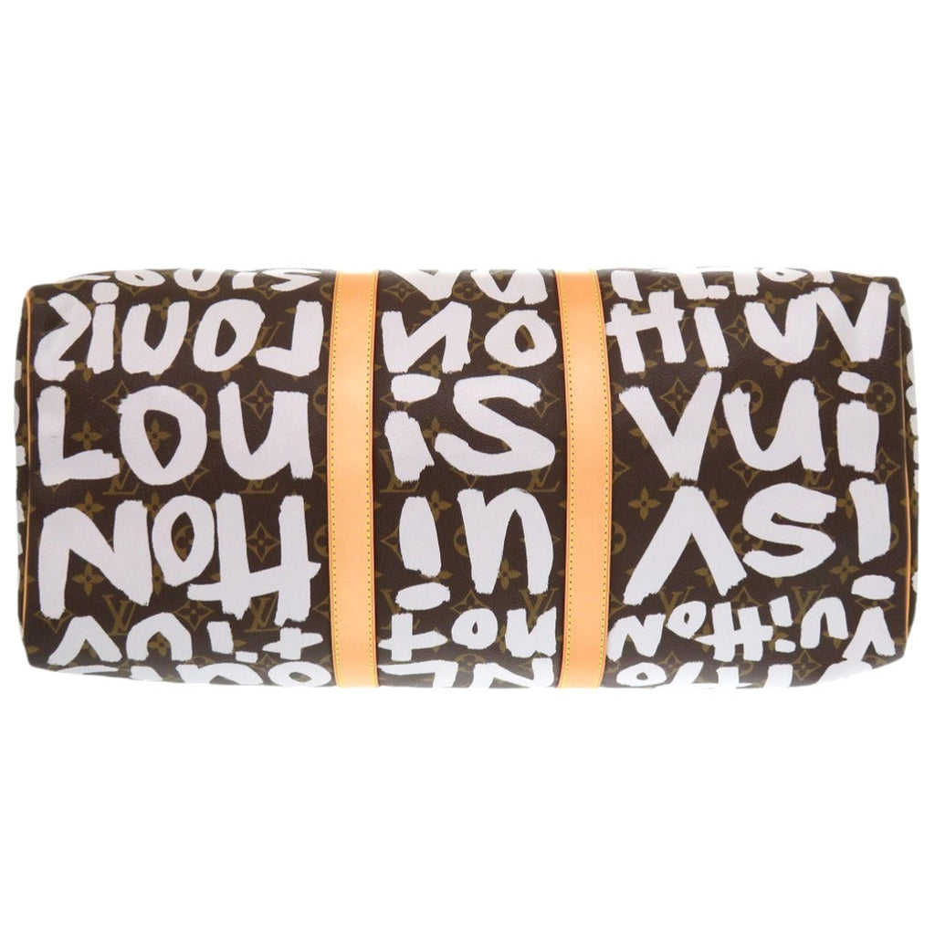 Louis Vuitton Monogram Graffiti Brown Monogram White Monogram Graffiti Monogram Boston Bag (Pre-Owned)