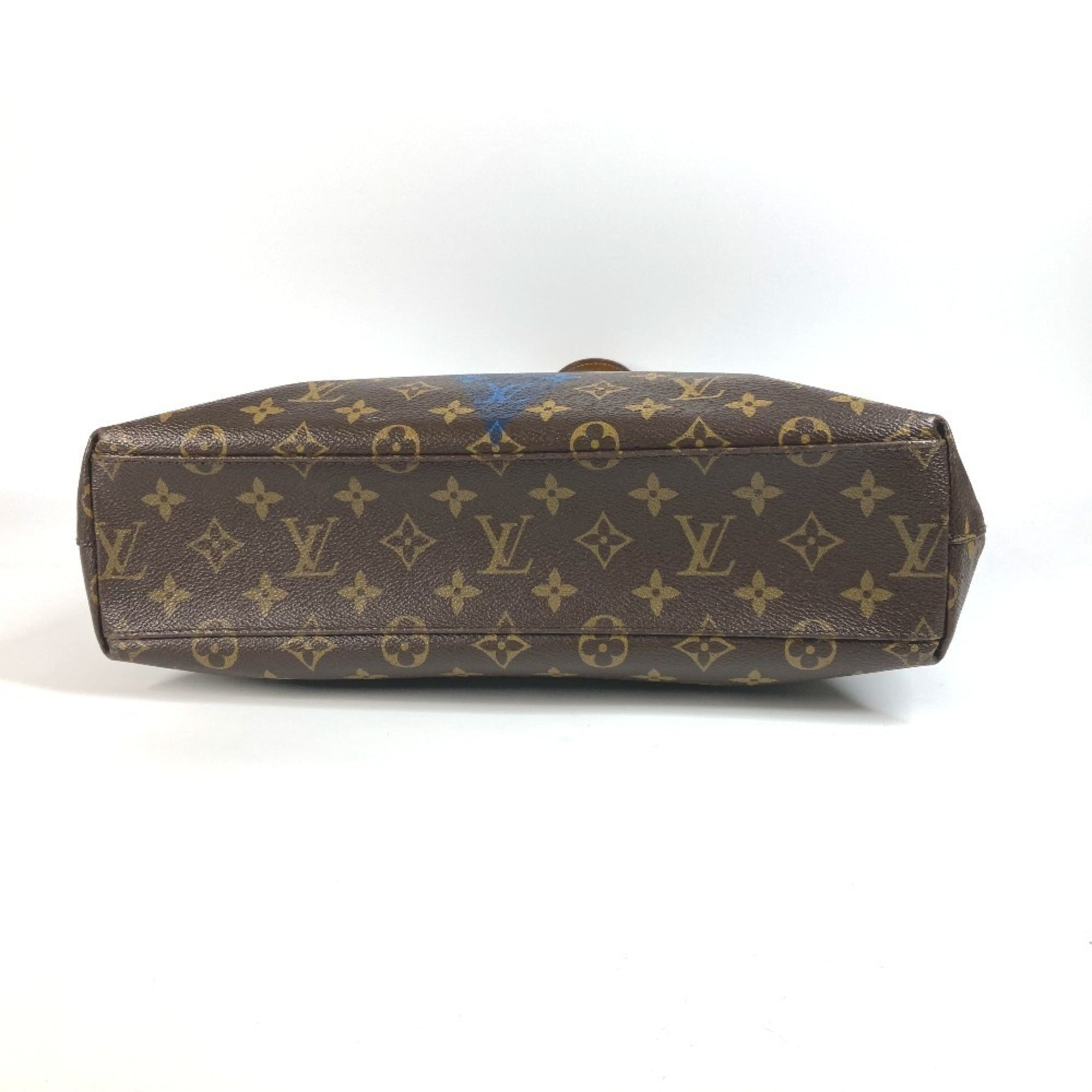 Louis Vuitton Blue Brown Monogram Monogram Shoulder Bag Tote Bag (Pre-Owned)