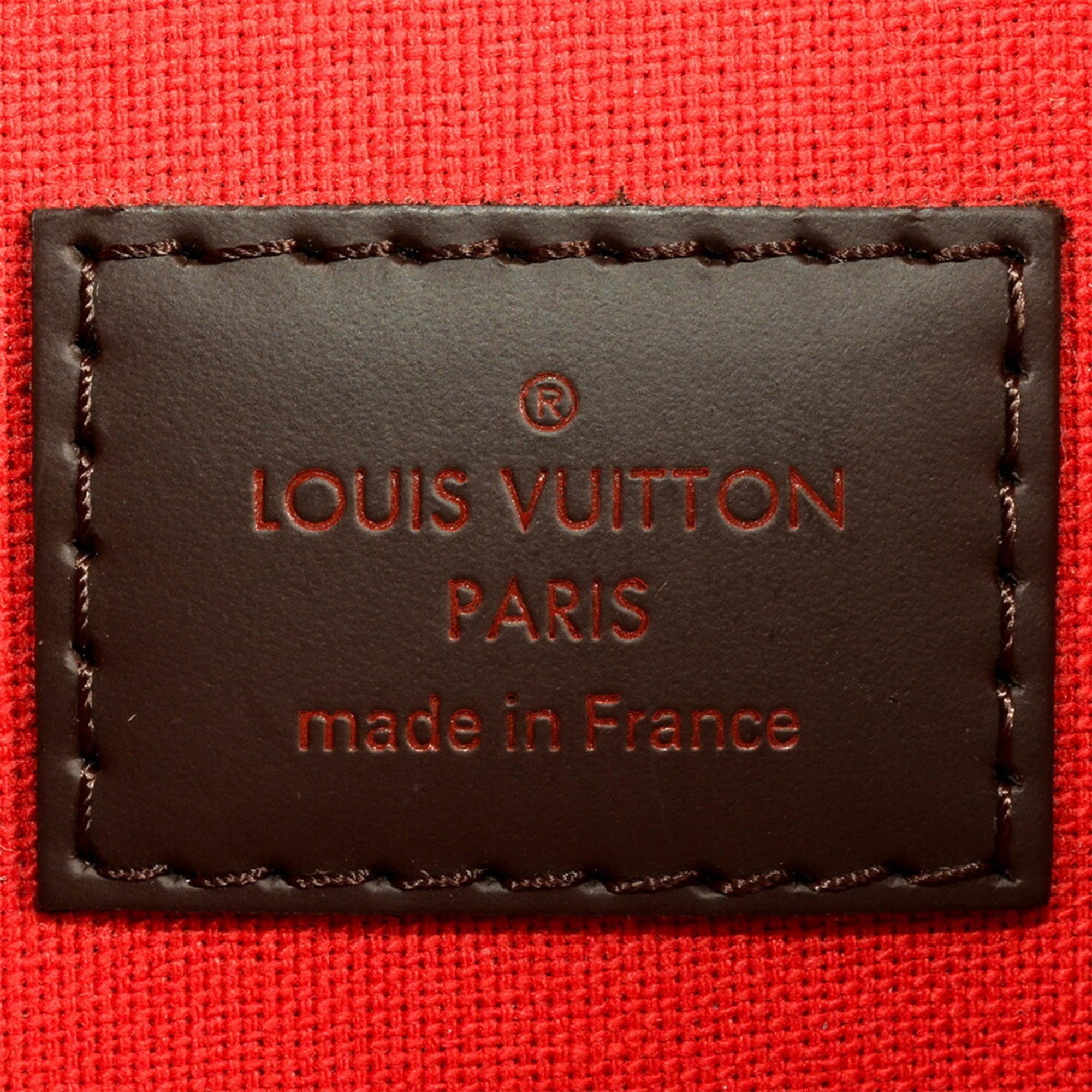 Louis Vuitton Damier Damier Canvas Ebene Leather Shoulder Bag (Pre-Owned)