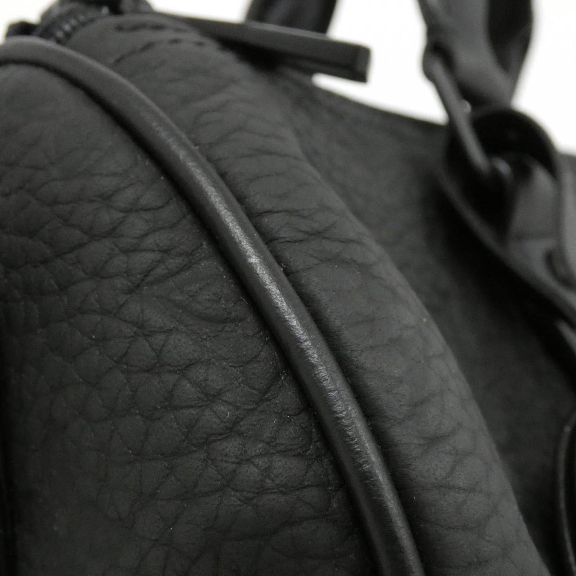 Louis Vuitton Black Leather Boston Bag (Pre-Owned)